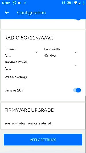 Configuration Radio 5G