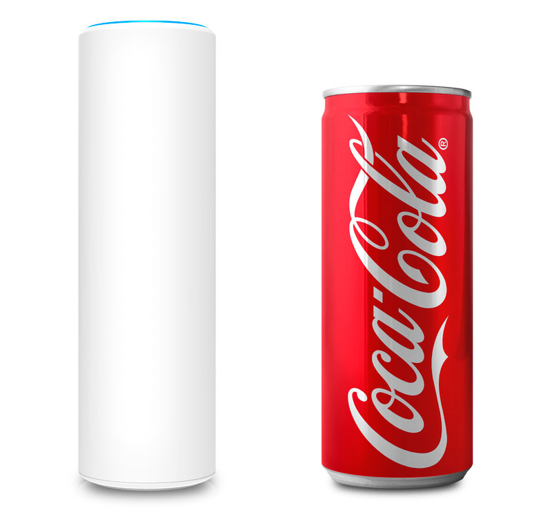 Сравнение UniFi Flex HD с банкой Coca-Cola